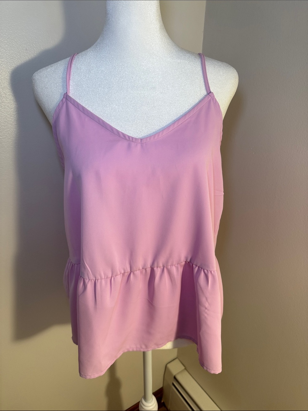 Olive & Oak NWT Peplum Spaghetti-Strap Cami